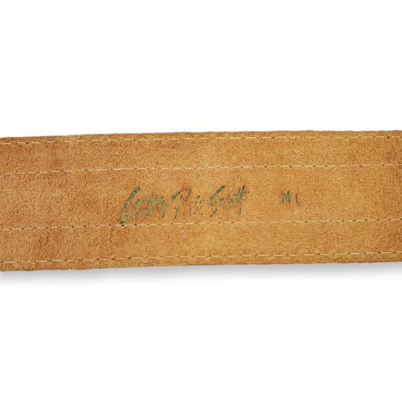 Vintage Aztec Leather Western Belt – SZ S – Boho Style-1.5" Wide - Picture 6 of 9